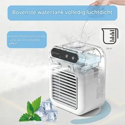 carmdering - 2-In-1 Draagbare Airconditioner - Persoonlijke Luchtverkoeler - Mobiele Klimaatbeheersing - Ultras stille Bevochtiging - Duurzaam Plastic - Energiezuinig Design - Ideaal Voor Reizen - 1 Stuk — thumbnail 3