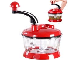 Handmatige Voedselhakker - Keuken Snijder - Maaltijd Voorbereiding - Energiebesparend Ontwerp - 2L Capaciteit - Grijs
