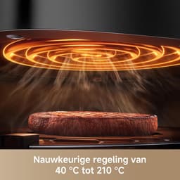 Airfryer Glazen Bowl - Luchtfriteuse - Gezond Bakken - Volledig Transparant - 6.5 Liter - Zwart — thumbnail 5