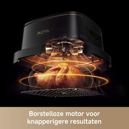 Airfryer Glazen Bowl - Luchtfriteuse - Gezond Bakken - Volledig Transparant - 6.5 Liter - Zwart — thumbnail 4