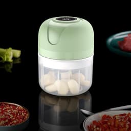 Elektrische Hakmachine - Keuken Gadget - Snel Ingrediënten Verwerken - Draadloos USB Opladen - 250 ml Capaciteit - Cyaanblauw — thumbnail 4