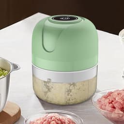 Elektrische Hakmachine - Keuken Gadget - Snel Ingrediënten Verwerken - Draadloos USB Opladen - 250 ml Capaciteit - Cyaanblauw — thumbnail 3