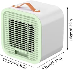 Draagbare ventilator, airconditioning, persoonlijk, draagbaar, oplaadbaar, 3 snelheden, voor zomer, thuis, reizen, kamperen in de open lucht — thumbnail 5