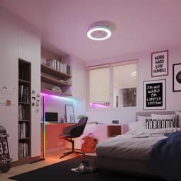Epochglo Plafondventilator met Verlichting en Afstandsbediening - Ø47cm - RGB - 40W LED Dimbare 2700-6500K - Fluisterstil - 6 Snelheden - Timer - Modern Plafondlamp met ventilator voor Slaapkamer, Woonkamer en Kinderkamer — thumbnail 5