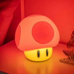 Super Mario Super Mushroom SquishyGlo nachtlamp – oplaadbaar siliconen licht – Paladone — thumbnail 1