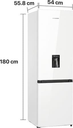 Heinner HC-HS268WDE++ Koel-vriescombinatie met Waterdispenser – 268 L – Instelbare Mechanische Thermostaat – Omkeerbare Deur – Wit – 5 Jaar Garantie — thumbnail 4