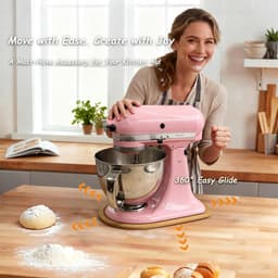 Mixer Schuifmat - Apparaat Slider - Keukenwerk Vereenvoudigen - Food-grade Bamboe - 35.6D x 22.6B x 1.8H cm - Naturel Bamboe — thumbnail 5