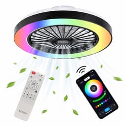 WERYOU® illuminAIR Plafondventilator - Plafonniere - Plafondventilator met Afstandsbediening - Plafondlamp - Plafond ventilator met Verlichting - Ventilator lamp - RGB Ledlamp — thumbnail 1