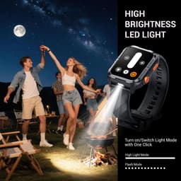Blackview W10 Pro Smartwatch Heren - Sporthorloge Dames & Heren - Sporthorloge Dames & Heren - Stappenteller Horloge - Hartslagmeter - Slaapmonitor - Saturatiemeter – Belfunctie - Compatibel met Android iOS - Zwart — thumbnail 4