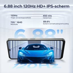 DOOGEE M30 Pro - Smartphone - 64 GB RAM (8+56GB) + 256GB ROM (2TB/TF) - 6,88 Inch HD + 120Hz - IP68 - Android 16 - 8000mAh/33W - 1,3" Subscreen - 64MP drievoudige camera - NFC - Vingerafdruk - Face ID - Grijs — thumbnail 5