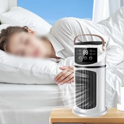 Draagbare Airco - Mini Koeler - Persoonlijke Koeling - 9 Ventilatorstanden - 27 x 155 x 155 cm - Wit — thumbnail 3