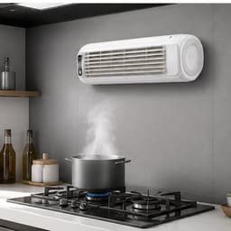 Bobypet - Premium Aircooler Muurmontage - Zonder Boren Ventilator - Energiezuinige Koeler met Drie Snelheden - Draagbare Mobiele Airco Cooler voor Slaapkamer, Keuken en Badkamer - Compacte Wandventilator met Geavanceerde Waterkoeling - wit — thumbnail 2