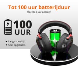 FoxieGo Draadloze Gaming Headset met Microfoon – 7.1 Surround Sound – Bluetooth 6.0 & 2.4GHz – Noise Cancelling – 100 Uur Batterij – USB-A / USB-C – Geschikt voor PS5, PS4, PC, Switch & Android — thumbnail 5