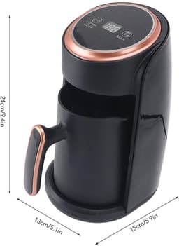 Dailygoody - Turks koffiezetapparaat - Professioneel - Snel verwarmen - 300 ml - Elektrisch - Voor thuis en kantoor - Roestvrij staal — thumbnail 3