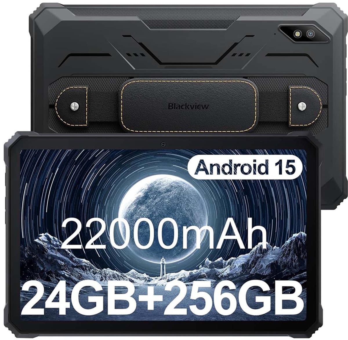 Tablet Blackview Active 8 Pro - 24GB RAM - 256GB ROM - 10,36 inch - Android - 22000mAh batterij - 2,4K FHD+ - Dual SIM 4G - IP68/IP69 K - GPS - NFC - Zwart — afbeelding 1