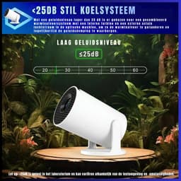 AHD® Draagbare beamer - Beamer - Projector - Mini Beamer - Wit - 11cm x 19cm x 11cm — thumbnail 4