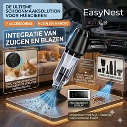 Dierenhaar Verwijderaar & Handstofzuiger – USB Oplaadbare Draadloze Kruimeldief met Zuig- en Blaasfunctie – Voor Hondenhaar, Kattenhaar, Bank, Auto & Tapijt — thumbnail 1
