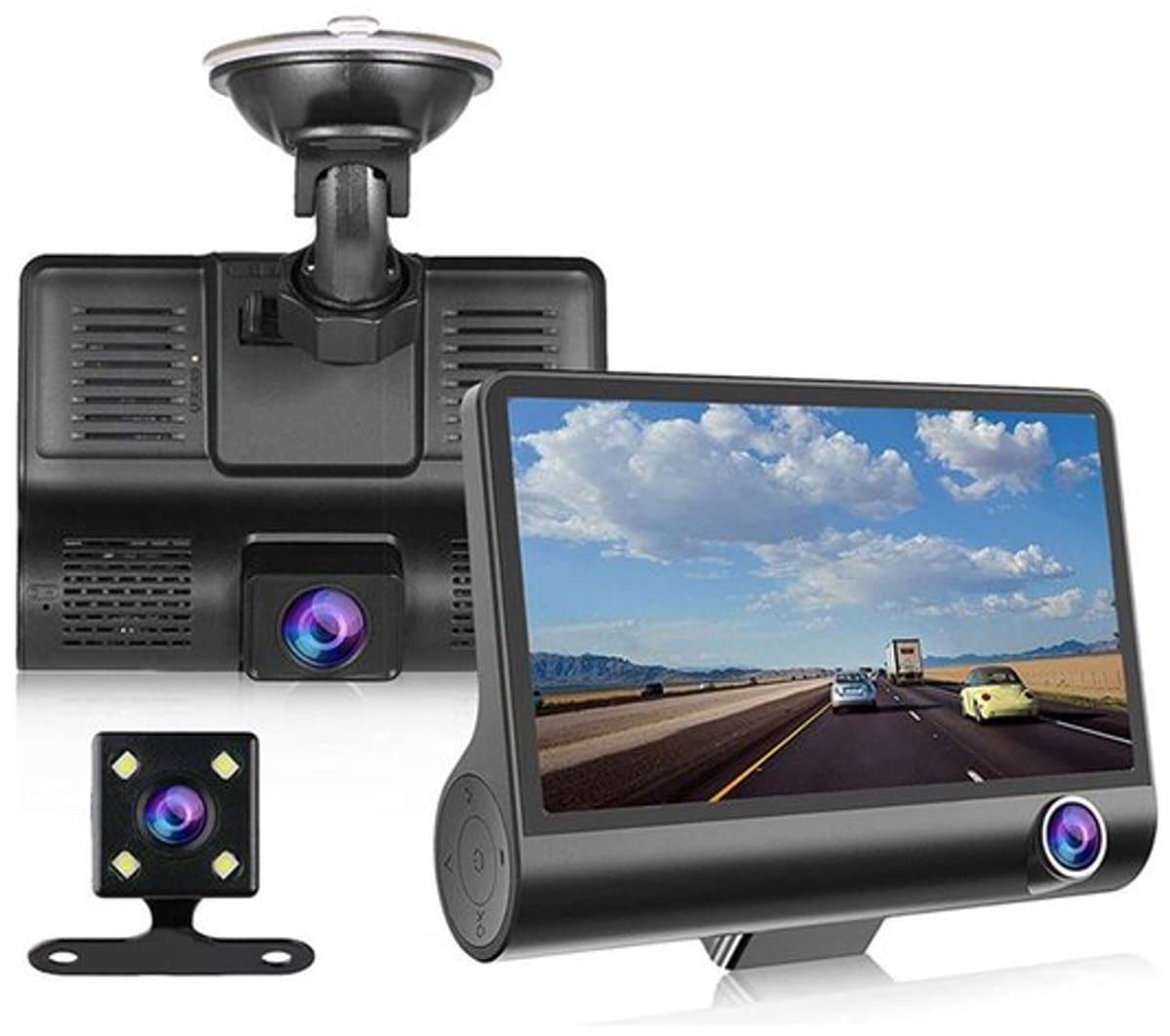 Allecto Dash Cam 1080P Groothoek 4 Inch Nachtzicht Bewegingsdetectie — afbeelding 1