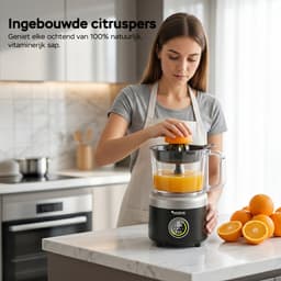 TurboTronic FP700 Foodprocessor - Keukenmachine - 1.2 Liter - Keukenrobot - 1900W - Zwart — thumbnail 5