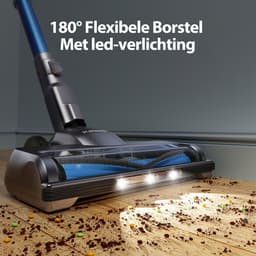 Draadloze Stofzuiger - Steelstofzuiger Accu - Huis en Auto - Krachtige Zuigkracht 23kPa - 35 Min Looptijd - Blauw — thumbnail 4