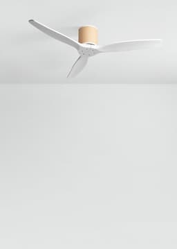 CREATE - Plafondventilator stil 40W (Ø132cm) - Sfeerlicht LED - Afstandsbediening - 6 snelheden - Programmeerbaar - WIND CALM CUSTOM RATTAN — thumbnail 4