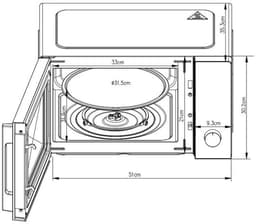 Continental Edison – CEMO28MB2 – Magnetron – 28 L – 1440 W – Zwart — thumbnail 4