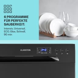 Mini Vaatwasser - Kleine Afwasser - Snel Vaat Wassen - Zes Programma's - Voor 6 Couverts - Antraciet — thumbnail 3
