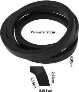 Dailygoods- Aandrijfriem V-riem - Vervangingsonderdeel 1209470 - Compatibel met Toro Timemaster - Grasmaaier - Eenvoudig te installeren - Zwart, 70 cm - Grasmaaieronderdeel — thumbnail 4