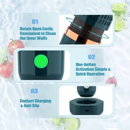 Groente Draadloze USB fruit en groentewasmachine - draagbare voedselreiniger - compact ontwerp - praktisch voor dagelijkse voedselreiniging — thumbnail 4