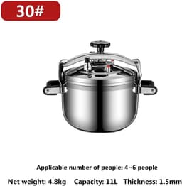 Snelkookpan - Multicooker - Snel Maaltijden Bereiden - Meerdere Veiligheidsgaranties - 100 Milliliter - Zilver — thumbnail 4