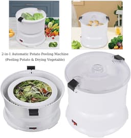 Elektrische Aardappelschilmachine - Automatische Schiller - Snel Groenten Schillen - 2-in-1 Functionaliteit - 1 kg Capaciteit - Wit — thumbnail 5