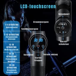 DnA® Massage Gun - Massage Pistool - Massage Gun Professioneel - Massage-gun - Zwart - 28cm x 24cm x 7cm — thumbnail 4