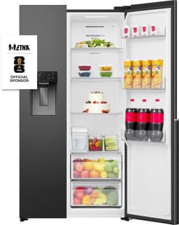 ETNA AKV6178IZWA - Amerikaanse koelkast - No-Frost - 178 cm hoog - 528 liter - Energielabel C - Invriesvermogen 10 kg/24u - Geluidsniveau 37 dB - LED Display - IJs- en waterdispenser - SuperCool - FastFreeze - Deuralarm - Multi Airflow – EnergySaving — thumbnail 1