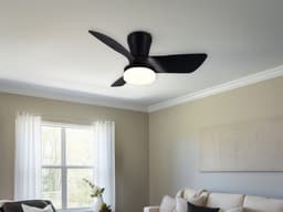 REALITY RANDERS - Ventilator - Zwart mat - incl. 1x SMD 20 W - Afstandsbediening - Geintegreerde dimmer - Traploos instelbare lichtkleur - Dimbaar met schakelaar - Niet externe dimbaar - Geheugenfunctie - Zomer- en wintermodus - 6 snelheidsniveaus — thumbnail 1