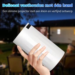 Aourow Mini Beamer 720P HD - Compacte LED Projector met WiFi 5G en Bluetooth 5.2 - Automatische Focus - 100 inch Scherm - Wit — thumbnail 2