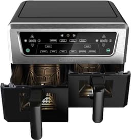 Cuisinart AFD10XSSE heteluchtfriteuse met dubbele mand 10,4 l roestvrij staal met venster — thumbnail 1