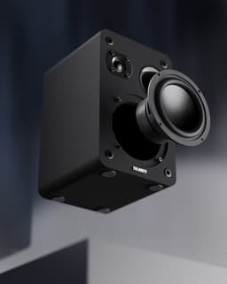 Majority D70X Passive Bookshelf Speakers - 60W RMS - Stereo - Ingebouwde Woofer en Tweeter - Zwart — thumbnail 2