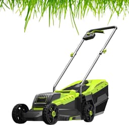 Elektrische Grasmaaier - Grasmaaier op Accu - Gazon Onderhouden - Borstelloze Motor - 45 L Opvangbak - Grijs — thumbnail 1