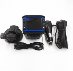 Dashcam 2-in-1 met snelheidswaarschuwing, elektronische voertuigdetector voor veilig rijden, compact, 16 x 11 x 8 cm, zwart — thumbnail 1