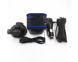 Dashcam 2-in-1 met snelheidswaarschuwing, elektronische voertuigdetector voor veilig rijden, compact, 16 x 11 x 8 cm, zwart