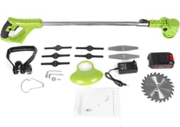 Elektrische Grasmaaier - Snoerloze Maaier - Gazon Onderhoud - Verstelbare Lengte - 14 cm Snijdiameter - Groen — thumbnail 1
