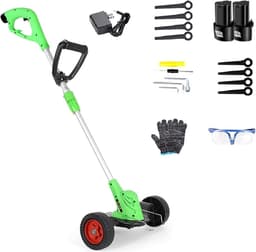 Elektrische Grasmaaier - Gazon Trimmer - Kleine Tuin Onderhoud - 2 Messen Stijlen - 12V Draadloos - null — thumbnail 1