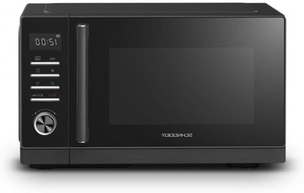 Magnetron met grill - Oven met grill - Snel gerechten bereiden - 25 liter inhoud - 28.8 cm draaiplateau - Zwart — afbeelding 1