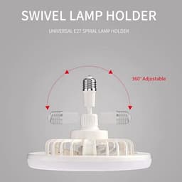 Plafondventilator met Verlichting - Ventilatorlamp Moderne Ventilator - Comfortabele Slaapkamer - Stille Werking - 30 cm Diameter - Wit — thumbnail 2