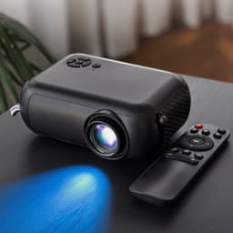 MikaMax Smart Mini Projector - Mini Beamer - 1080P Ondersteuning - Speaker - WiFi, HDMI, USB & SD — thumbnail 1