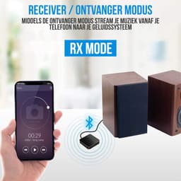 Strex Bluetooth Transmitter Receiver 2-in-1 - AUX en RCA Adapter - Draadloze Audio Zender en Ontvanger - BT 5.0 - Bluetooth Receiver — thumbnail 2