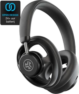 JLab JBuds Open Ear Koptelefoon Draadloos – Hoofdtelefoon met Noise Cancelling Microfoon – 24+ uur Batterij – Bluetooth Multipoint – Afneembare Grill – Ultra Comfortable Oorkussens – Zwart — thumbnail 1