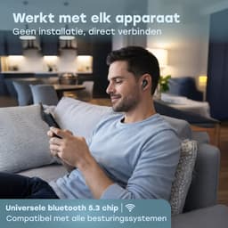 Audyn Oortjes Draadloos - Draadloze Oordopjes - Noise Cancelling ANC+ENC - Bluetooth - In-ear - Zwart - FlowTune Pro — thumbnail 5