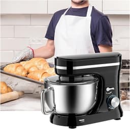 Keukenmixer - Deegmixer Cake mixer - Bakken en mengen - Kantelkop ontwerp - 4 liter kom - Zwart — thumbnail 4