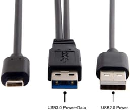 USB-C naar Dubbele USB Y-kabel voor Externe Harde Schijf en Laptop — thumbnail 5